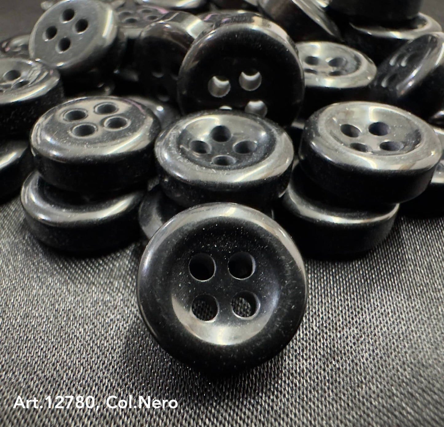 Black-Four-Hole-Button