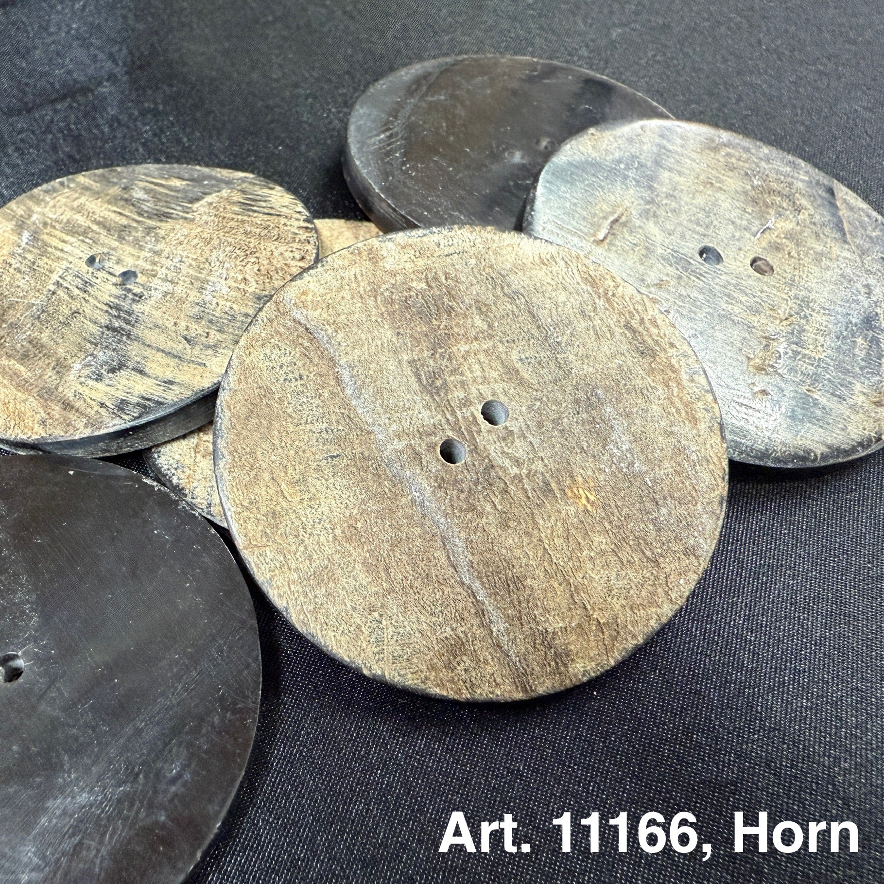 Natural horn buttons in various shades from Buttonology Inc to buy horn buttons online