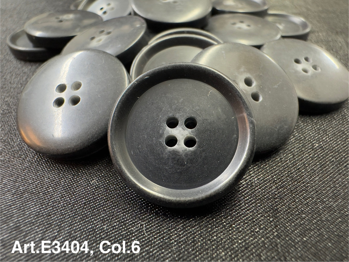 Buttonology Inc four hole sewing buttons matte black round plastic buttons for coats and shirts