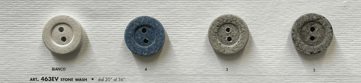 Selection of eco velvet buttons in four colors, ideal for sustainable crafting projects