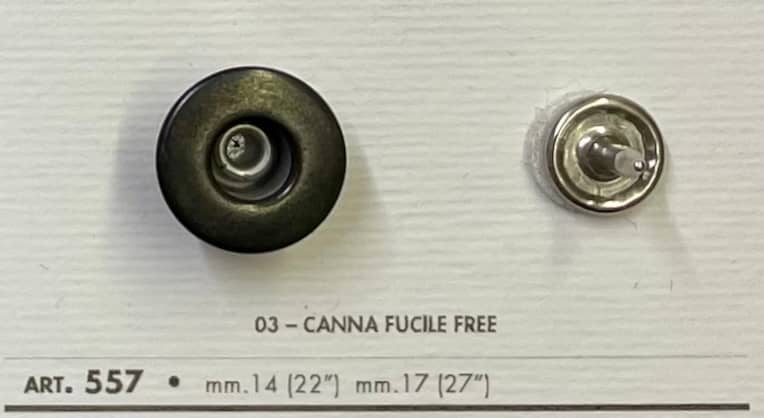 Buttonology Inc. jean button replacement with metal pin and black cap for denim repairs