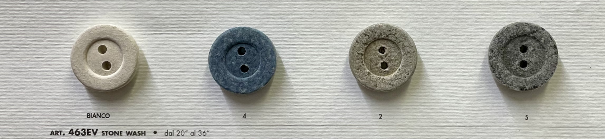 Buttonology Inc set of four soft gray velvet buttons for sewing in assorted stone wash shades