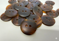 Matte Tortoise Buttons – 2-Hole Polyester, 18L–32L | Art. 30128