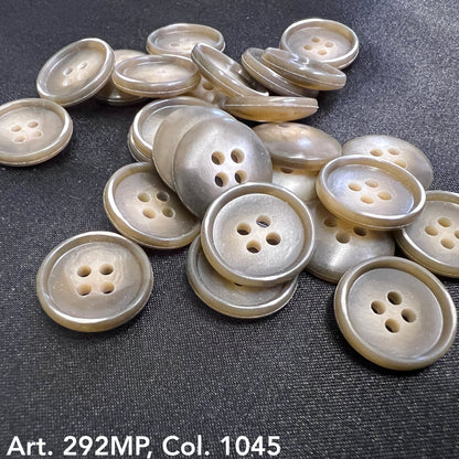 4-hole suit buttons in various shades featuring a smooth finish for elegant garment closure