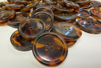 Tortoise Buttons – 4-Hole Italian Polyester, 18L–44L | Art. 137