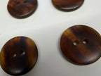 Matte Tortoise Buttons – 2-Hole Polyester, 18L–32L | Art. 30128