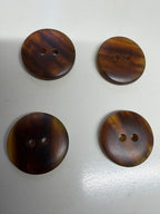 Matte Tortoise Buttons – 2-Hole Polyester, 18L–32L | Art. 30128
