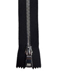 Silver Metal Zipper With Squared Puller — Made in USA, Closed-End