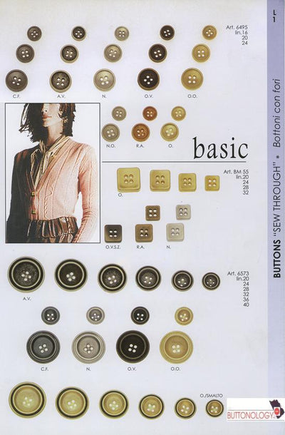 Sew through metal buttons