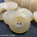 Translucent buttons with smooth finish by Buttonology Inc showcasing custom button designs