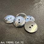 Buy Two Hole Buttons Online black and gray marbled buttons from Buttonology Inc on fabric background