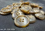 Assorted coat buttons for sewing in a variety of shapes and sizes from Buttonology Inc.