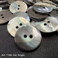 Glossy shell buttons in various shades of gray perfect for DIY shell button projects