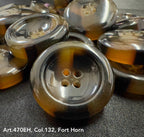 High-quality garment buttons in Fort Horn color, perfect for sewing and crafting projects