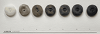 Set of 2-hole garment buttons in various colors and sizes for sewing projects
