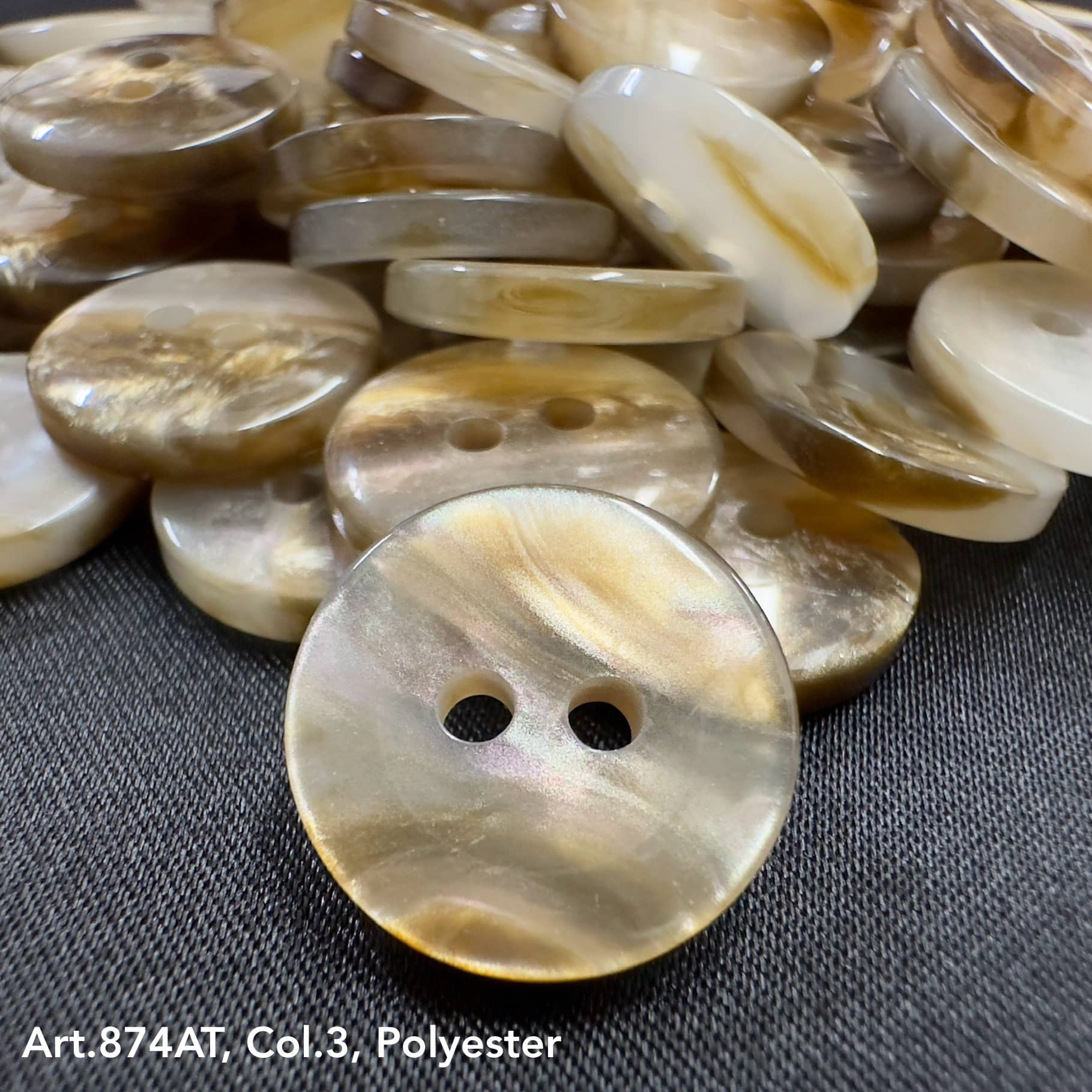 2-hole garment buttons bulk in natural colors for sewing and crafting projects
