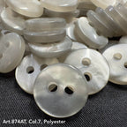 Bulk 2-hole garment buttons in pearlescent finish by Buttonology Inc.