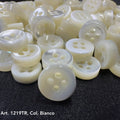 Pearl white decorative buttons from Buttonology Inc. perfect to buy decorative buttons online for sewing projects