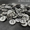 Collection of high-quality craft buttons online in Smoke color by Buttonology Inc.