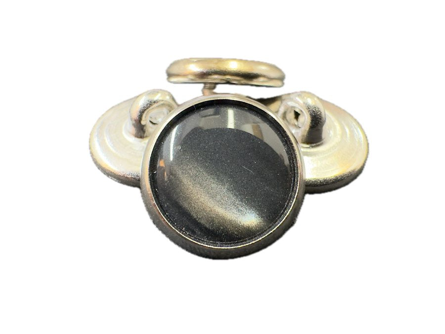 Pin shank button on white