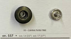 Buttonology Inc. jean button replacement with metal pin and black cap for denim repairs