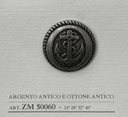 Antique style nautical gold buttons with anchor design by Buttonology Inc