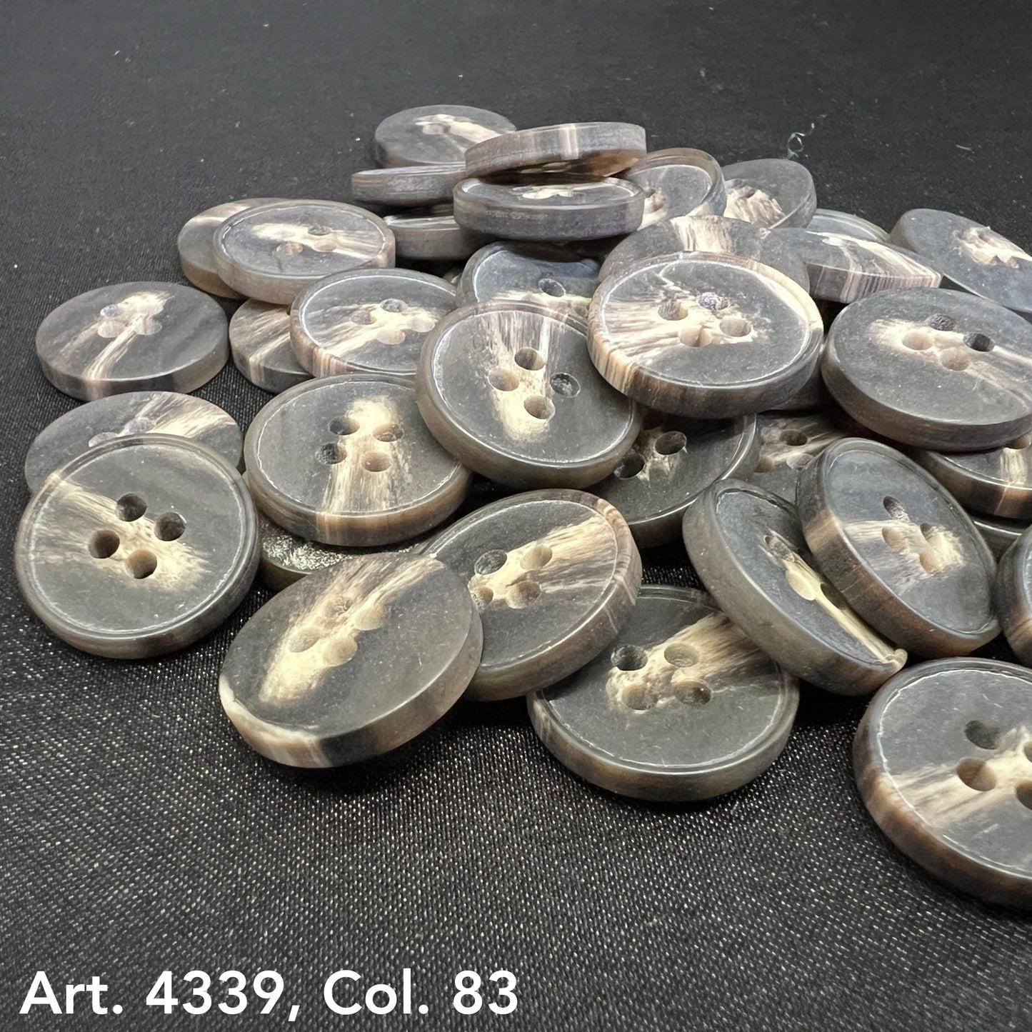Plastic buttons sewing buttons in gray and beige tones with four holes, ideal for crafts and clothing