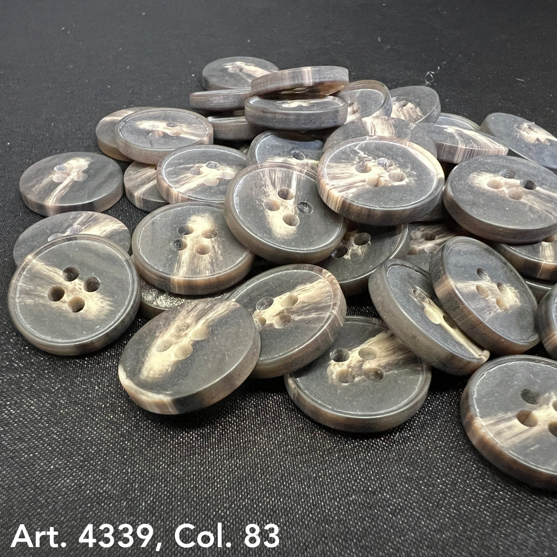 Plastic buttons sewing buttons in gray and beige tones with four holes, ideal for crafts and clothing