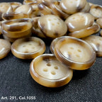 Premium sewing buttons for clothes in a tortoiseshell design, perfect for stylish garment accents