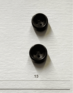 Real horn buttons for suits by Buttonology Inc featuring two color options with four holes and various sizes