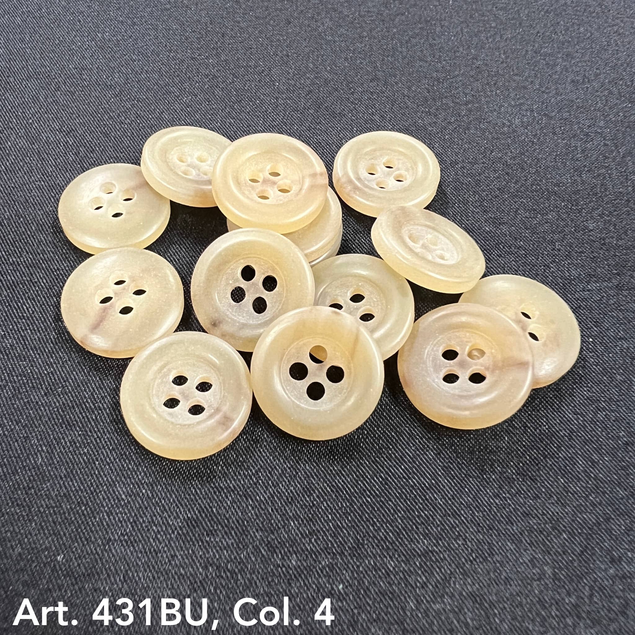 Assorted Sewing Buttons for Garments in Cream Color with Four Holes for Easy Attachment