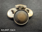 Buttonology Inc urea shank buttons in metal finish with smooth rounded top and sturdy shank back