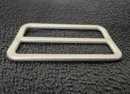 Wide antique silver sliders by Buttonology Inc for creating stylish belts and accessories