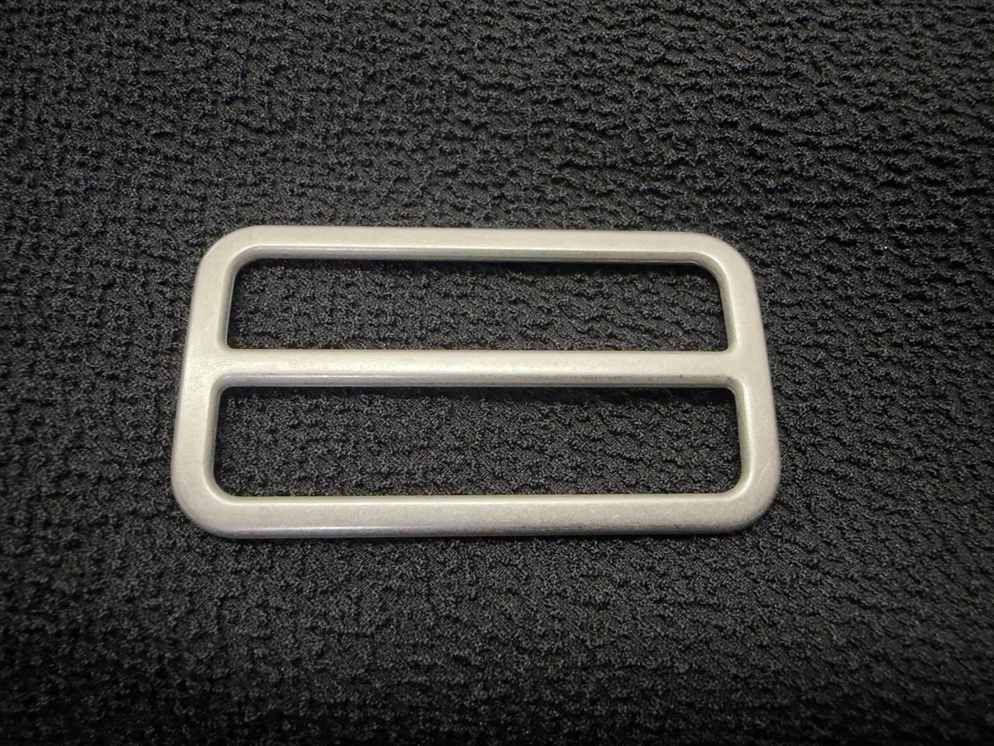Wide antique silver sliders buckle by Buttonology Inc for straps and accessories